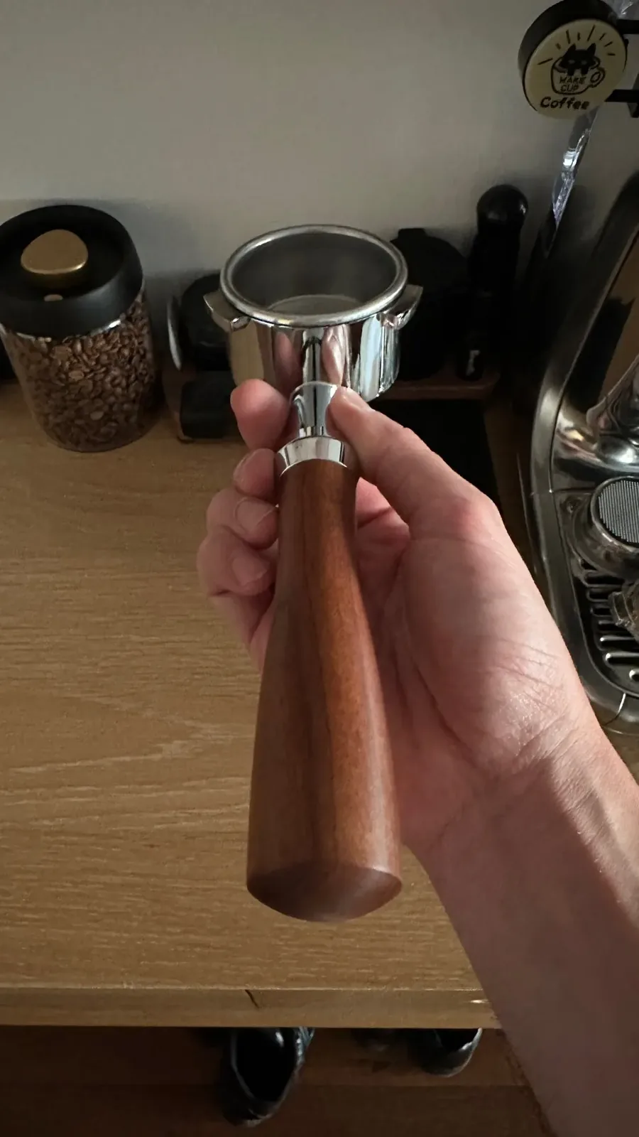 Bottomless portafilter photographed by Callum W., a verified buyer